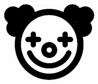 Clown Icon Illustration Sticker