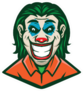 Clown Joker Smile Mascot Sticker