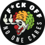 Clown Middle Finger F*ck Off No One Cares Sticker