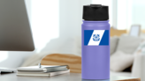Coast Guard Auxiliary Flag Sticker on a Water Bottle (New) example