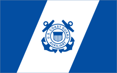 Coast Guard Auxiliary Flag Sticker