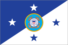 Coast Guard Commandant Flag Sticker