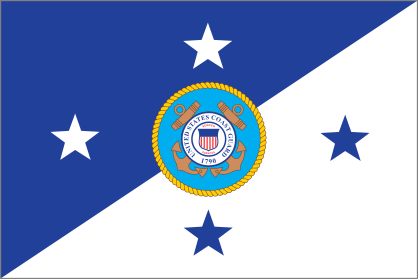 Coast Guard Commandant Flag Sticker
