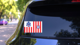 Coast Guard Ensign Sticker on a Rear Car Window (New) example