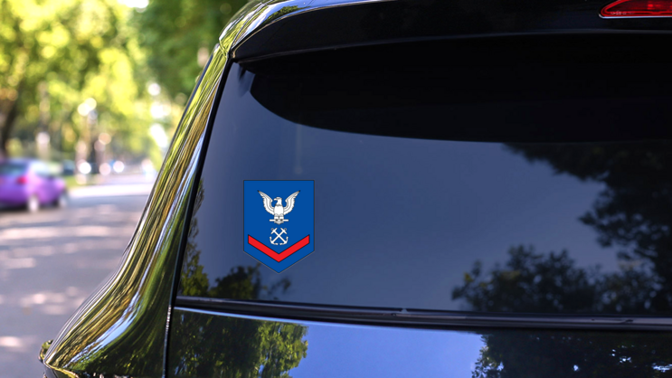 Coast Guard Rank E-4 Third Class Petty Officer Sticker on a Rear Car Window (New) example
