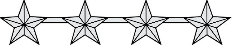 Coast Guard Rank O-10 Admiral Sticker