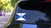 Coast Guard Vice Commandant Flag Sticker on a Rear Car Window (New) example