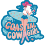 Coastal Cowgirl Illustration Sticker