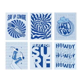 Coastal Cowgirl Poster Sticker