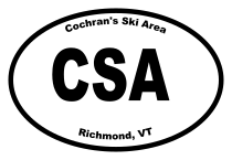 Cochrans Ski Area Oval Sticker