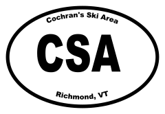 Cochrans Ski Area Oval Sticker