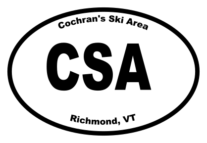 Cochrans Ski Area Oval Sticker