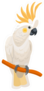Cockatoo Cartoon Isolated On White Background Sticker