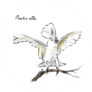 Cockatoo Hand Drawn Graphic Bird Cacatua Alba Sticker