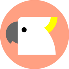 Cockatoo Parrot On Peach Sticker