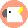 Cockatoo Parrot On Peach Sticker