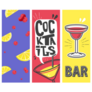 Cocktail Beach Bar Party Illustration Sticker