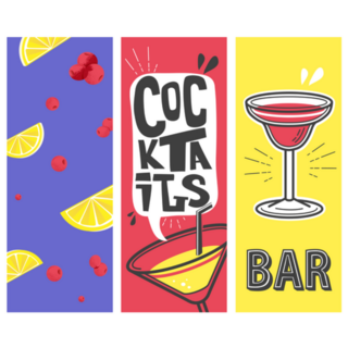 Cocktail Beach Bar Party Illustration Sticker