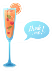 Cocktail Drink Me Sticker