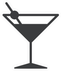 Cocktail Icon Sticker