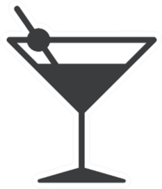 Cocktail Icon Sticker