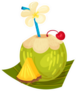 Cocktail In Green Coconut Sticker