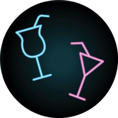 Cocktails Neon Icon Sticker