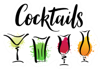 Cocktails Summer Drinks Sticker