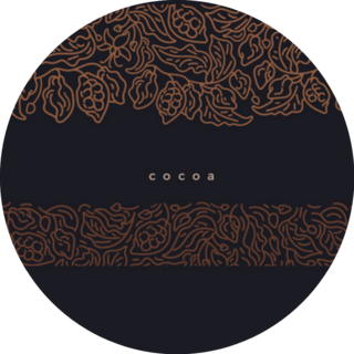 Cocoa Chocolate Golden Border Sticker