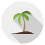 Coconut Tree with Shadow Sticker