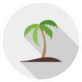 Coconut Tree with Shadow Sticker