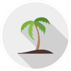 Coconut Tree with Shadow Sticker