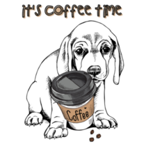Coffee Beagle Sticker