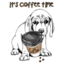 Coffee Beagle Sticker