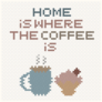 Coffee Cross-stitch Sticker