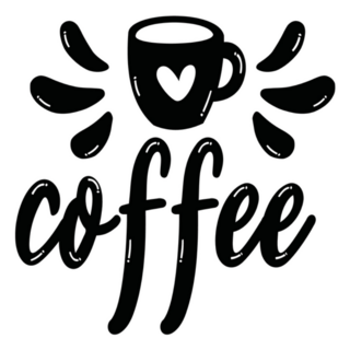 Coffee Cup Brush Sticker