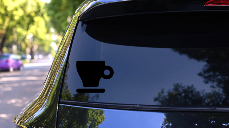 Coffee Cup Icon on a Rear Car Window (New) example