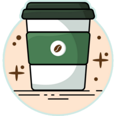 Coffee Cup Icon Sticker