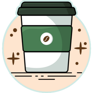 Coffee Cup Icon Sticker