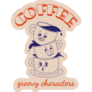 Coffee Groovy Characters Sticker