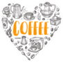 Coffee Heart Sticker