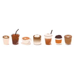 Coffee Icons Sticker