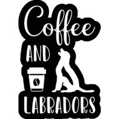 Coffee & Labradors Sticker