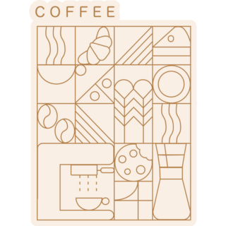 Coffee Linear Sticker