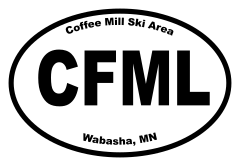 Coffee Mill Ski Area Oval Sticker