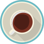 Coffee Mug On Saucer Top View Sticker