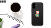 Coffee Mug with Steam Sticker on a Phone (New) example
