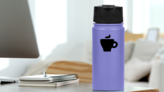Coffee Mug with Steam Transfer Sticker on a Water Bottle (New) example