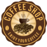 Coffee Shop Badge Sticker