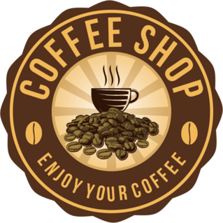 Coffee Shop Badge Sticker
